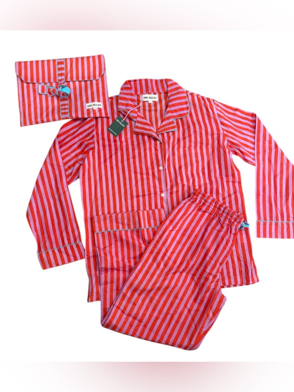 Ink& Alloy Bonnie Pajama Set Lavender & Poppy L